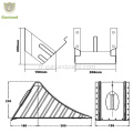 GL-16820 Velles de roue en plastique Vestil avec support de support